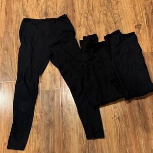 Black Leggings Set of 3 pair m/l with pockets